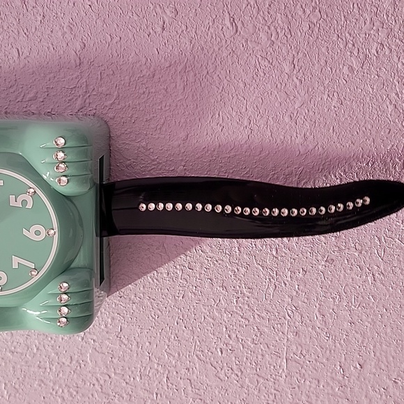 CUSTOM Jeweled Ocean Waves Lady Kit-Cat Klock clock - Picture 4 of 5